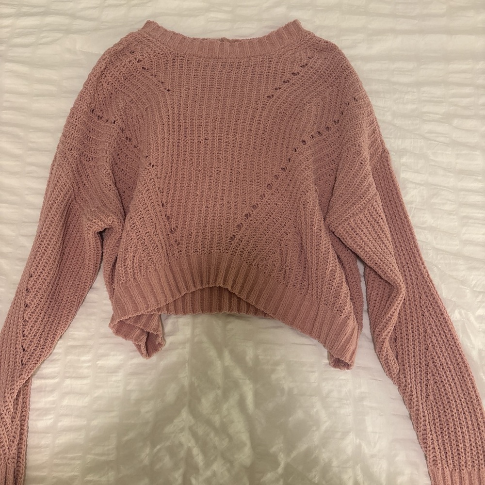 American Eagle Outfitters Light Pink Sweater